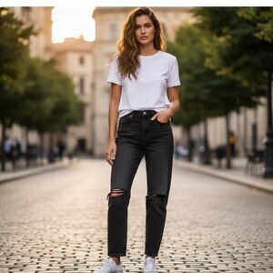 Zara Charcoal Denim Jeans‎